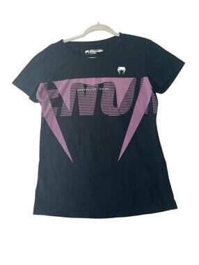 Venum Adrenaline Women’s Performance T-Shirt Black Purple Athletic Tee XL